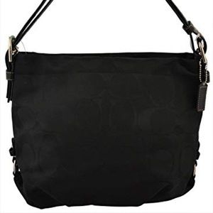 Coach Signature Black Duffle Shoulder Bag Handbag